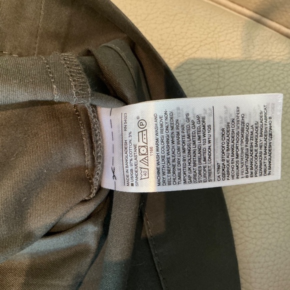 Banana Republic Utility Faux Wrap Skirt Flight Jacket Green Belt Zip Back, NWT 0 - Picture 7 of 7